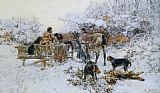 A winter hunt by Jaroslav Fr. Julius Vesin